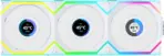Lian Li UNI Fan SL LCD Wireless (Reverse Blade) 120mm ARGB Fan - Triple Pack - 1.6" LCD Display - 2.4 GHz Wireless Signal for RGB & Fan Control - Controller Included & Required - White (12RSLLCD1W3B) - Image 7