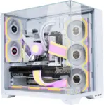 Lian Li UNI Fan SL LCD Wireless (Reverse Blade) 120mm ARGB Fan - Triple Pack - 1.6" LCD Display - 2.4 GHz Wireless Signal for RGB & Fan Control - Controller Included & Required - White (12RSLLCD1W3B) - Image 2