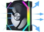 Lian Li UNI Fan SL Wireless 120mm ARGB Triple Pack Black, 3 Fans, Controller Included, 2.4GHz Wireless RGB & Fan Control, Customizable Lighting, High-Performance Cooling - Image 4