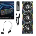 Lian Li UNI Fan SL LCD Wireless (Reverse Blade) 120mm ARGB Fan - Triple Pack - 1.6" LCD Display - 2.4 GHz Wireless Signal for RGB & Fan Control - Controller Included & Required - Black(12RSLLCD1W3B)