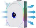 Lian Li UNI Fan TL LCD 120 Wireless - Triple Pack - 2.4 GHz Wireless Controller Included - Daisy Chain & Infinity Mirror Design - LCD Display - White (12TLLCD1W3W) - Image 4