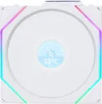 Lian Li UNI Fan TL LCD 120 Wireless - Single Pack - Controller Not Included - 2.4 GHz Wireless Control - Infinity Mirror Design - LCD Display - Controller requesd for use. - White (12TLLCD1W1W) - Image 2