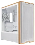 Lian Li Lancool 217 Mid Tower – E-ATX, Walnut Wood Panel, 5 PWM Fans (2×170mm, 2×120mm, 1×140mm), Dual PSU Mount, Top 360mm Radiator Support, Premium Cooling Design, White - Image 7