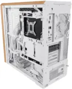 Lian Li Lancool 217 Mid Tower – E-ATX, Walnut Wood Panel, 5 PWM Fans (2×170mm, 2×120mm, 1×140mm), Dual PSU Mount, Top 360mm Radiator Support, Premium Cooling Design, White - Image 4