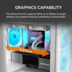 Airface Pure Pro Compact Mid-Tower Case With ATX Support, 4x Pre-Installed ARGB PWM Fans, USB-C 3.2 Gen 2, 320mm GPU Clearance, & Up To 240mm Radiator Support | BLACK  - Image 8