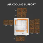 Cougar Airface Pure RGB Compact ATX Mid-Tower Case With 4 Preinstalled RGB Fans, Up to 240mm Radiator Support, 320mm GPU Clearance, SSD/HDD Support, Sleek Perforated Panel | BLACK  - Image 6