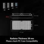 ARCTIC Liquid Freezer III 240 A-RGB - CPU AIO Water Cooler, Water Cooling PC, Intel & AMD, Efficient PWM-Controlled Pump, Fan: 200–2000 RPM, LGA1851 and LGA1700 Contact Frame - Black - Image 8