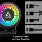 ARCTIC Liquid Freezer III 240 A-RGB - CPU AIO Water Cooler, Water Cooling PC, Intel & AMD, Efficient PWM-Controlled Pump, Fan: 200–2000 RPM, LGA1851 and LGA1700 Contact Frame - Black - Image 3
