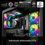 ARCTIC Liquid Freezer III 240 A-RGB - CPU AIO Water Cooler, Water Cooling PC, Intel & AMD, Efficient PWM-Controlled Pump, Fan: 200–2000 RPM, LGA1851 and LGA1700 Contact Frame - Black - Image 2