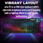 GAMDIAS ARES P2 2-In-1 RGB Combo "Keyboard + Mouse " : Membrane Keyboard 1000Hz, 19-Key Rollover ,3600 DPI 7-Key Optical RGB Mouse , 1.5m Cable | BLACK - Image 2