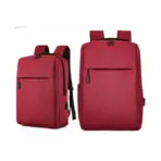 Business Slim Formal Laptop Backpack for up to 15.6 Inch - Durable Oxford Textile - USB Charging Port - Organized Compartments - Waterproof - Heavily Padded for Sensitive Electronics Impact Protection - RED - Image 2