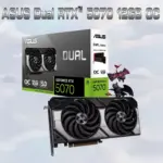 ASUS Dual GeForce RTX 5070 12GB GDDR7 OC Edition Graphics Card With Axial-Tech Dual Fans, NVIDIA Blackwell Architecture, DLSS 4, Dual BIOS Modes, 2572MHz OC Mode, 6144 CUDA Cores, 988 TOPS AI Power, 2.53-Slot Compact Design  | DUAL-RTX5070-O12G