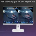 ASUS ROG Strix XG259QNS-W 24.5-inch  FHD 380Hz OC Fast IPS Gaming Monitor – 0.3ms, HDR400, ELMB Sync, FreeSync Premium, Gaming A.I. , DP 1.4, HDMI 2.0, USB Hub, Adjustable Stand | WHITE - Image 4
