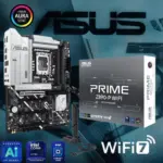 ASUS PRIME Z890-P WIFI Z890 LGA 1851 ATX motherboard, Intel® Core™ Ultra Series 2 Ready, Advanced AI PC-ready, 14+1+1+2 power stage, DDR5, PCIe® 5.0, Thunderbolt™ 4 USB Type-C®, 4x M.2, Wi-Fi 7, 2.5Gb