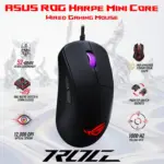 ASUS ROG Harpe Mini Core 52g Wired Gaming Mouse With 12,000 DPI Optical Sensor, ROG Micro Switch II, Push-Fit Switch Sockets, PTFE Feet, 1000 Hz Polling Rate | BLACK 