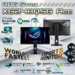 ASUS ROG Strix XG248QSG Ace 24.1 Inch FHD 610Hz OC 0.1ms Super TN Esports Gaming Monitor, ELMB 2, DisplayHDR 400, HDMI 2.1, DP 1.4 DSC, G-SYNC, FreeSync | BLACK 