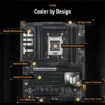 ASUS TUF GAMING X870-PLUS WIFI AMD AM5 X870 ATX motherboard, 16+2+1, 80A SPS power stages, DDR5, PCIe 5.0 Ready, four M.2 slots, Wi-Fi 7, 2.5Gb LAN, HDMI, USB4 40Gbps, SATA 6 Gbps, USB 20Gbps Type-C - Image 6