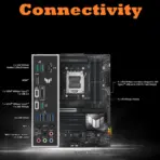 ASUS TUF GAMING X870-PLUS WIFI AMD AM5 X870 ATX motherboard, 16+2+1, 80A SPS power stages, DDR5, PCIe 5.0 Ready, four M.2 slots, Wi-Fi 7, 2.5Gb LAN, HDMI, USB4 40Gbps, SATA 6 Gbps, USB 20Gbps Type-C - Image 3