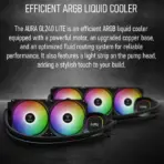 GAMDIAS AURA GL240 LITE ARGB AIO Liquid CPU Cooler With 240mm Radiator, Copper Base, PWM Hydraulic Fans, Motherboard Sync, LGA 1851 & AM5 Support, Easy Universal Mounting | BLACK  - Image 2