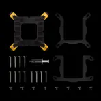 GAMDIAS AURA GL240 LITE ARGB AIO Liquid CPU Cooler With 240mm Radiator, Copper Base, PWM Hydraulic Fans, Motherboard Sync, LGA 1851 & AM5 Support, Easy Universal Mounting | BLACK  - Image 14