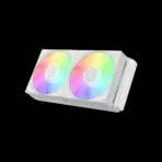 GAMDIAS AURA GL240 V2 Liquid CPU Cooler, ARGB 240 Radiator, 2 x 120mm PWM Fans, Mirror Style Pump for Intel/AMD Ryzen - WHITE - Image 3