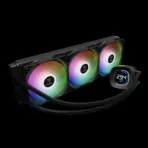 GAMDIAS AURA GL360 Digital Liquid Cooler With 2.1” Real-Time Display, ARGB PWM Fans, Copper Base, 73.7 CFM Airflow, 396mm Radiator, AM5 & LGA 1851 Support, Zeus Cast Software | BLACK - Image 8