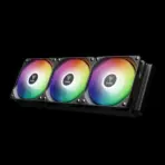 GAMDIAS AURA GL360 Digital Liquid Cooler With 2.1” Real-Time Display, ARGB PWM Fans, Copper Base, 73.7 CFM Airflow, 396mm Radiator, AM5 & LGA 1851 Support, Zeus Cast Software | BLACK - Image 9