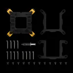 GAMDIAS AURA GL360 Digital Liquid Cooler With 2.1” Real-Time Display, ARGB PWM Fans, Copper Base, 73.7 CFM Airflow, 396mm Radiator, AM5 & LGA 1851 Support, Zeus Cast Software | BLACK - Image 15