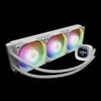 GAMDIAS AURA GL360 Digital WH Liquid Cooler With 2.1” Real-Time Display, ARGB PWM Fans, Copper Base, 73.7 CFM Airflow, 396mm Radiator, AM5 & LGA 1851 Support, Zeus Cast Software | WHITE  - Image 10