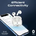 PROMATE High Definition Transparent TWS Earbuds with IntelliTouch - Active Noise Cancellation - Bluetooth V 5.3 - Compact Transparent Design - White