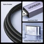 UGREEN 8K Micro HDMI To HDMI Cable 2-meters, HDMI 2.1 48Gbps, 8K@60Hz, 4K@240Hz, HDR eARC Dolby Atmos , Braided Aluminum Shell , Ultra High Speed | HD164 15517 - Image 4