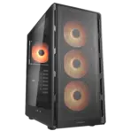 Airface Pure Pro Compact Mid-Tower Case With ATX Support, 4x Pre-Installed ARGB PWM Fans, USB-C 3.2 Gen 2, 320mm GPU Clearance, & Up To 240mm Radiator Support | BLACK  - Image 11