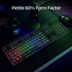 HyperX Alloy Origins 60 - Mechanical Gaming Keyboard, Ultra Compact 60% Form Factor, Double Shot PBT Keycaps, RGB LED Backlit, NGENUITY Software Compatible - Linear HyperX Red Switch . Black - Image 2