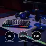 HyperX Alloy Origins 60 - Mechanical Gaming Keyboard, Ultra Compact 60% Form Factor, Double Shot PBT Keycaps, RGB LED Backlit, NGENUITY Software Compatible - Linear HyperX Red Switch . Black - Image 3