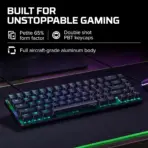HyperX Alloy Origins 65 Gaming Keyboard – Aqua Tactile Switches, 65% Compact Aluminum Frame, RGB Backlit PBT Keycaps, Detachable USB-C, Anti-Ghosting & NGENUITY Control | BLACK ~ 56R64AA#ABA - Image 4