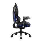 APEX SEAT EisenHart  Gaming Chair With 5D Chrome Armrests, Weight-Activated Recline, Customizable Multi-Tilt & Height , PU Casters, Matte Aluminum Base, Cashmere Leather Finish , 180KG Weight Capacity | Black with Indigo Accents  - Image 15