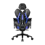 APEX SEAT EisenHart  Gaming Chair With 5D Chrome Armrests, Weight-Activated Recline, Customizable Multi-Tilt & Height , PU Casters, Matte Aluminum Base, Cashmere Leather Finish , 180KG Weight Capacity | Black with Indigo Accents  - Image 13