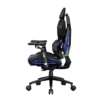 APEX SEAT EisenHart  Gaming Chair With 5D Chrome Armrests, Weight-Activated Recline, Customizable Multi-Tilt & Height , PU Casters, Matte Aluminum Base, Cashmere Leather Finish , 180KG Weight Capacity | Black with Indigo Accents  - Image 12