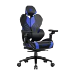 APEX SEAT EisenHart  Gaming Chair With 5D Chrome Armrests, Weight-Activated Recline, Customizable Multi-Tilt & Height , PU Casters, Matte Aluminum Base, Cashmere Leather Finish , 180KG Weight Capacity | Black with Indigo Accents  - Image 16