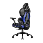 APEX SEAT EisenHart  Gaming Chair With 5D Chrome Armrests, Weight-Activated Recline, Customizable Multi-Tilt & Height , PU Casters, Matte Aluminum Base, Cashmere Leather Finish , 180KG Weight Capacity | Black with Indigo Accents  - Image 11