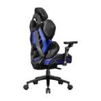 APEX SEAT EisenHart  Gaming Chair With 5D Chrome Armrests, Weight-Activated Recline, Customizable Multi-Tilt & Height , PU Casters, Matte Aluminum Base, Cashmere Leather Finish , 180KG Weight Capacity | Black with Indigo Accents  - Image 14