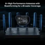 TP-Link BE6500 Archer-BE400 Dual-Band Wi-Fi 7 Router With 6.5Gbps Speeds, 5GHz/2.4GHz Bands, 2×2.5G Ports, 6 External Antennas, EasyMesh, Multi-Link Operation, HomeShield Security