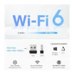 TP-Link Archer TX1U Nano AX300 Wi-Fi 6 USB Adapter – 287Mbps Lightning-Speed, MU-MIMO & OFDMA, AP Mode, Nano-Sized Portable Design, Windows & Linux Compatible - Image 5