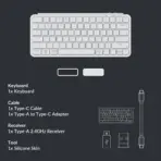 Keychron B1 Pro Lightweight Ultra-portable Compact 75% Keyboard with 2.4 GHz / BT / Type-C Wired Connectivity ; Extended Battery Life ; 12 Multimedia Keys & Quick Emoji Access ; Concave Ergonomic Keys  ; Supports macOS / Windows / Linux  | IVORY WHITE B1P-K8 - Image 10