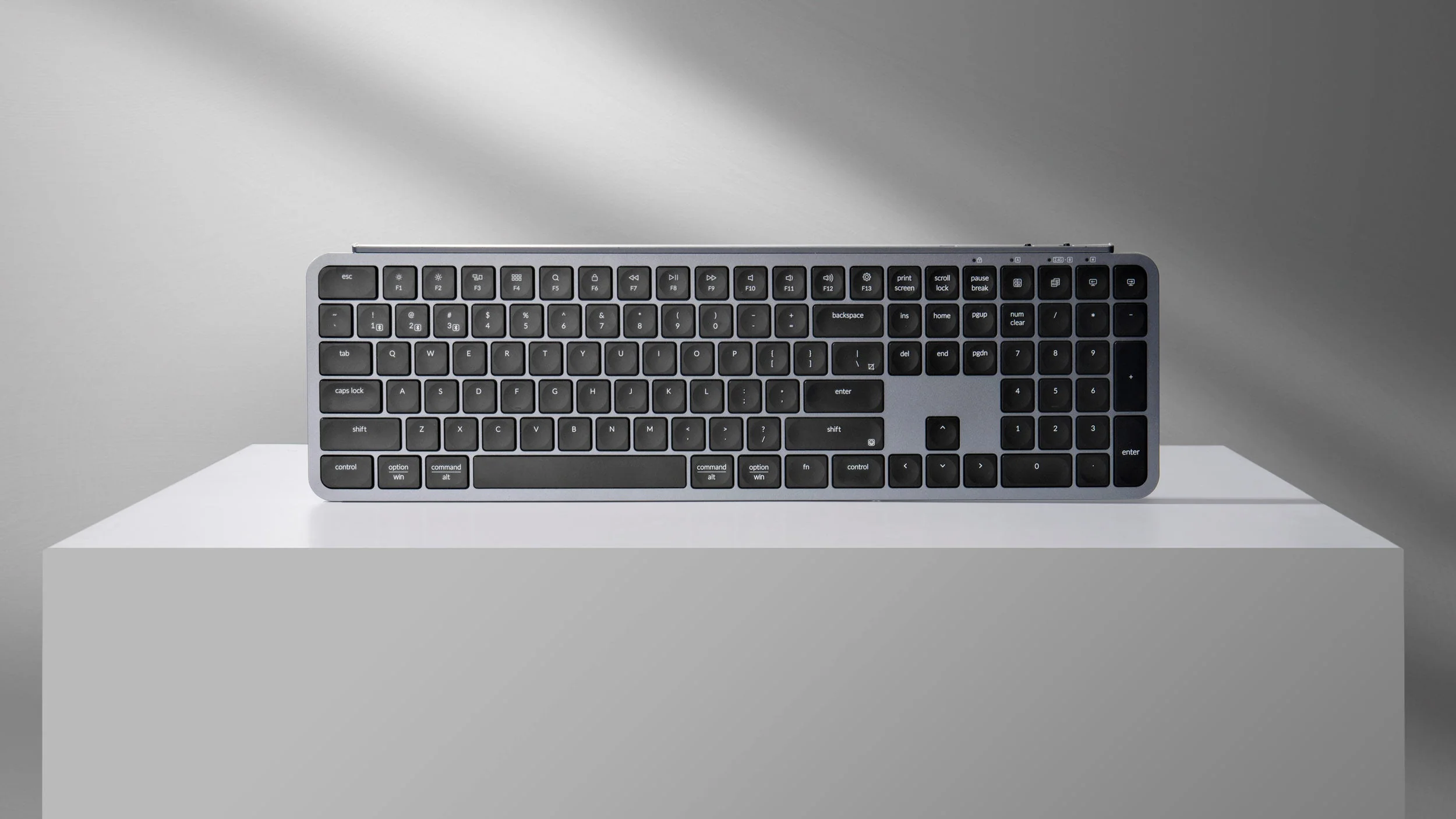 B6-Pro-Page8.webp Keychron B6 Pro Ultra-Slim Full-Size Wireless Keyboard, 100% Layout, Bluetooth 5.2 & 2.4 GHz, 8-Month Battery Life, USB-C Wired, Mac/Windows/Linux Compatible, Gray Color - Image 1