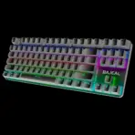 BAJEAL Wired Mechanical Keyboard TKL Wired RGB Backlit Hot Swappable Red Switches Gaming Keyboard , 80% Compact 87 Keys , Ergonomic Design |  WHITE - Image 6
