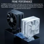 GAMDIAS BOREAS E2-410 WH CPU Air Cooler With 4 Copper Heatpipes, 120mm PWM Fan, 80.83 CFM, White Finish, DRAM Clearance, LGA 1851 & AM5 Support, 158mm Height | WHITE - Image 2