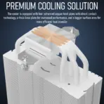 GAMDIAS BOREAS E2-410 WH CPU Air Cooler With 4 Copper Heatpipes, 120mm PWM Fan, 80.83 CFM, White Finish, DRAM Clearance, LGA 1851 & AM5 Support, 158mm Height | WHITE - Image 4