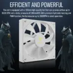 GAMDIAS BOREAS E2-410 WH CPU Air Cooler With 4 Copper Heatpipes, 120mm PWM Fan, 80.83 CFM, White Finish, DRAM Clearance, LGA 1851 & AM5 Support, 158mm Height | WHITE - Image 5