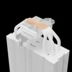 GAMDIAS BOREAS E2-410 WH CPU Air Cooler With 4 Copper Heatpipes, 120mm PWM Fan, 80.83 CFM, White Finish, DRAM Clearance, LGA 1851 & AM5 Support, 158mm Height | WHITE - Image 14
